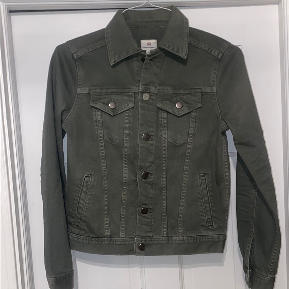 Adriano Goldschmied Green Denim Jacket size small nwt